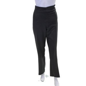 Estelle & Finn Womens Zipped Flat Front Flare Leg Dress Pants Black Size 14